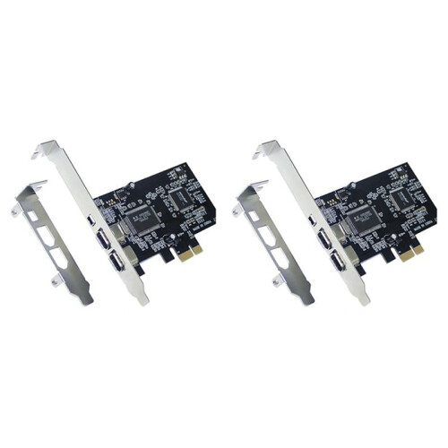 2X Scheda PCI-e PCI Express FireWire, Scheda Controller IEEe 1394 con Cavo Firewire, per Trasmissione Video, Audio, Ecc