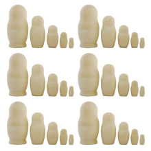 6X Unpainted Russian Nesting Dolls DIY Blank Nesting Dolls Unfinished Nesting Doll Kit Matryoshka Nesting Dolls for Kids