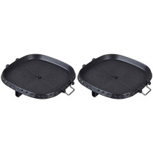 2X Square Nonstick Korean Grill Pan Barbecue Portable Hot Plate Stone Coating Household Outdoor Baking Tray