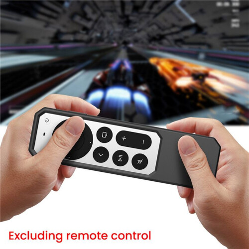 2X Silicone Remote Protective Case for -TV 4K Remote 2021 Anti-Slip Shockproof Soft Case Remote Control Case,Black 1