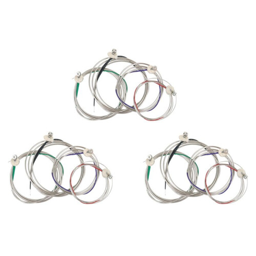 12Pcs Upright Bass Strings Double Bass Strings 4/4 3/4 1/2 1/4 1/8 Size 1Th 2Rd 3Nd 4St Contrabass Strings