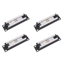 4X CAT6 8 Patch Panel Rack Network 6.89 Inch 1U Rack Mount with RJ45 Socket for Household Distribution Frame