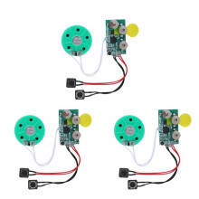 3X DIY Voice Module Card 4 Minutes Recording Playback Voice Sound Chip Voice Greeting Card for Holiday Luggage