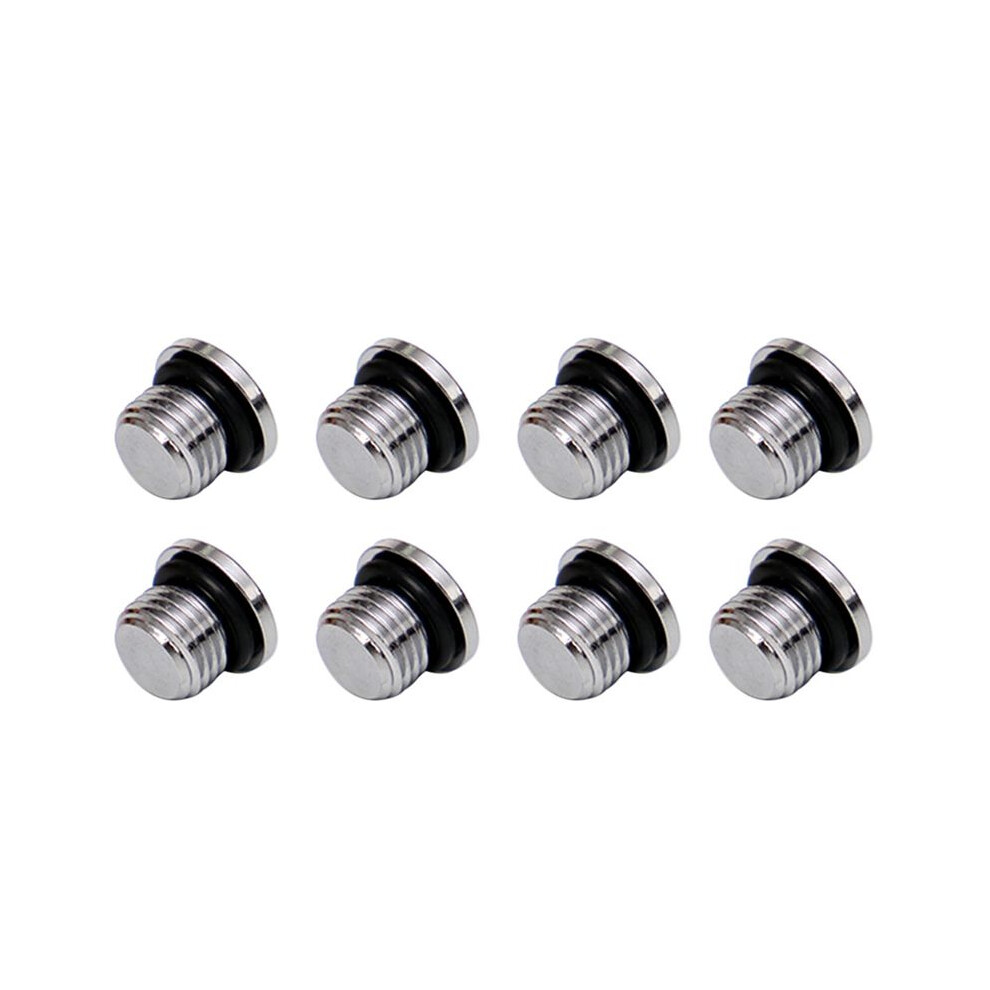 Brecantia Silver 8X Scuba Diving 1St Stage Regulator Lp Low Pressure Port Plug Scuba Diving Replacement Part