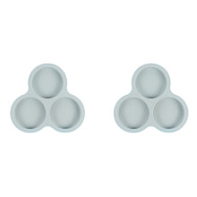2X Herbruikbare Siliconen Mal Luchtfriteuse Eierpannen Taarten Dessert Gebak Gereedschappen Blauw