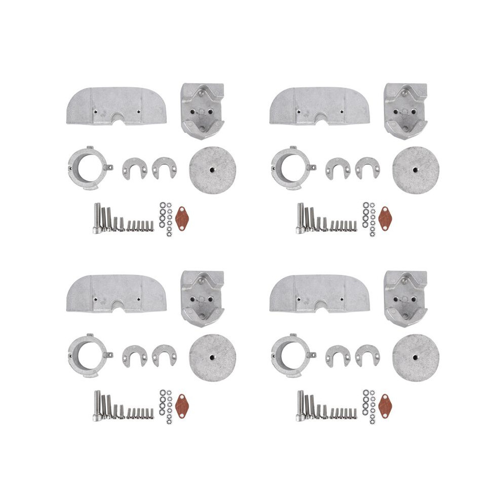 4X Outboard Engine Anode Aluminum Alloy Kit For Mercury Alpha One Gen 888756Q03 888756Q01 Silver 6031372891853