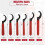 12 Pieces Spanner Wrench Set Adjustable Coilover Wrench Spanners Hook Wrenches Tools Coilover Wrench Steel Spanner 6