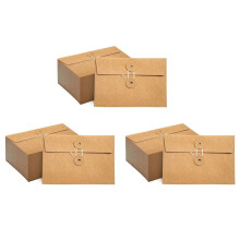 120 Stück Kraftpapier-Umschläge mit Kordelverschluss, Projekttaschen, Dokumenten-Organizer, 4,53 X 6,7 Zoll ()