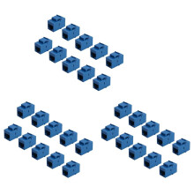 30 PeçAs Conector RJ45  Jack Cat6 ExtensãO Acoplador Rede Ethernet LAN Cat 6 Acoplador Jacks Extend Adapter, Azul