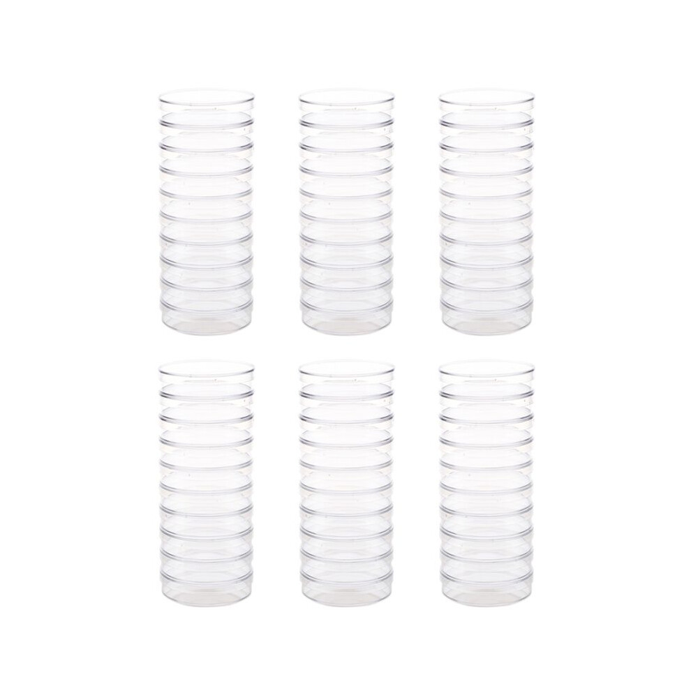 60Pcs Sterile Petri Dishes W/Lids For Lab Plate Bacterial Yeast 55Mm X 15Mm 6032434100470