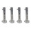 4X Silver Motorcycle Exhaust Can Muffler Insert Baffle DB Killer Silencer 45mm X 140mm 1