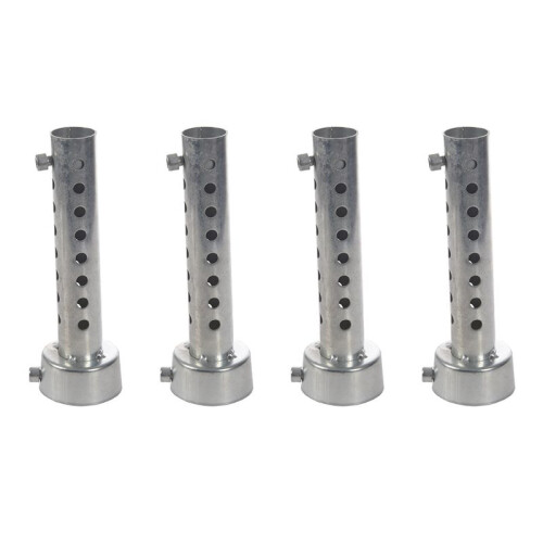 4X Silver Motorcycle Exhaust Can Muffler Insert Baffle DB Killer Silencer 45mm X 140mm