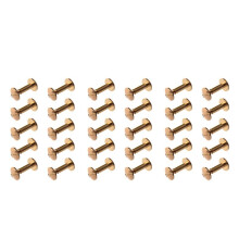 30X Arc Massief Messing Knop Stud Schroef Nagel Schroef Terug Lederen Klinknagel Riem 12 mm
