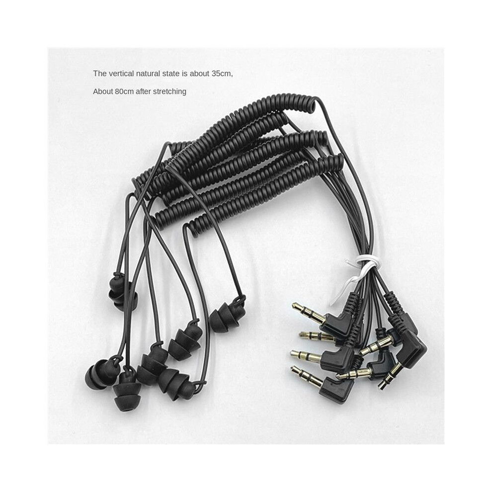 5Pcs 3.5Mm Spring Earphones Single Side Headphones Earbuds Wired Headset For Mobile Phone Mp3 Computer 4714014083497