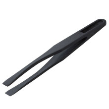115Mm Lange Flache Spitze Schwarze Plastik Antistatisch Pinzette 9 Stueck