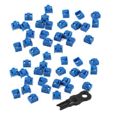 300 Piezas de Concentrador LAN Ethernet con Puerto RJ45 Azul, Tapa Protectora Antipolvo con Cerradura y Llave Patentadas