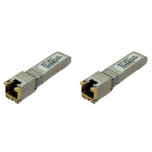 2X 10G SFP + to Rj45 30m Self-Adaption 10G/5G/2.5G Optical Module Compatible for  , Mikrotik