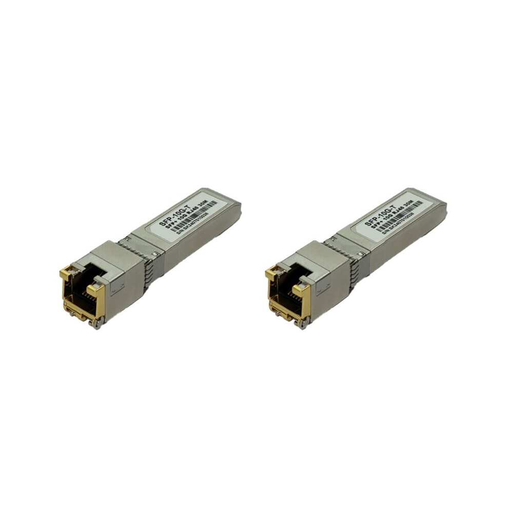 2X 10G Sfp + To Rj45 30M Self-Adaption 10G/5G/2.5G Optical Module Compatible For Mikrotik 4712405602883