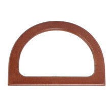 12PCS D-Shaped Wooden Purse Handles, Wood Replacement Handles for DIY Bag Purse Handbags Clutch Making (Brown)