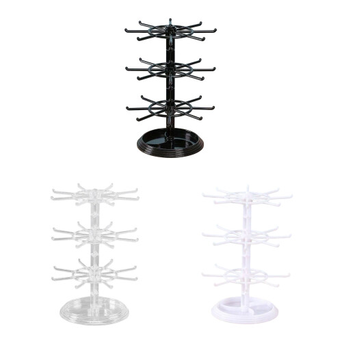 Rotating Jewelry Display Stand Multilayer Organizers ABS-Clear 2