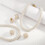 Boucles d'oreilles et colliers en perles d'imitation, Design-B 7