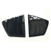 Rear Side Window Louver Gloss Black Carbon Fiber Vent Cover Easy Install for Honda Accord 20142017
