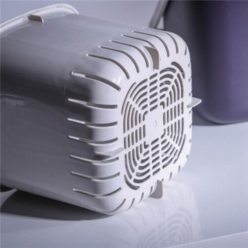 2X Plastic Kitchen Food Waste Trash Can Compost with Drainer Rubbish Container Organizer Accessories Tools-Light Grey 2