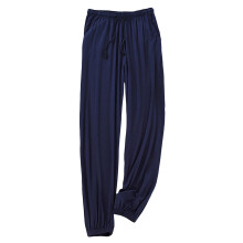 Men's Lightweight Pajama Pants Elastic Waist Ankle-Tied