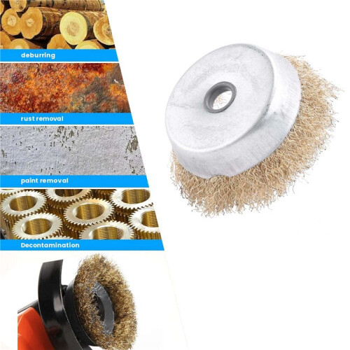 10PCS 80mm Large Diameter Grinding, Rust and Deburring Wire Brush Angle Grinder Bowl Type Wire Wheel