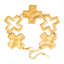 Chaîne à main en croix martelée polyvalente, accessoire en acier