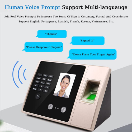Fingerprint Attendance Machine with Face Recognition, MultiFactor Verification and Large Storage 2