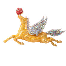 Paardenbroche met veilige sluiting, comfortabel om de hele-geel