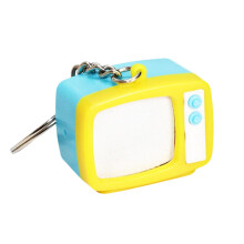 Porte-clés de télévision vintage en plastique comprenant LED-2