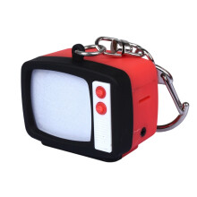 Porte-clés de télévision vintage en plastique comprenant-Rouge