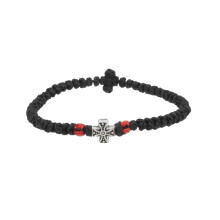 Bracelet tressé Crucifix élégant, réglable, fait à la main,-H