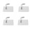 Stainless Steel Single Hook Perforated Bathroom Coat Hook Storage Wall Towel Hook Kitchen Hook 4pcs 1