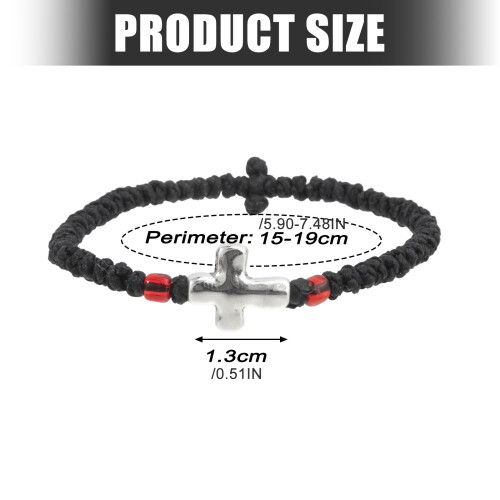 Elegant Crucifix Braided Adjustable Handmade Bracelet-B 2
