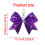 Set of 10Pcs Creative Gift Bows Keyring Decorated-Purple 4