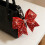 Set of 10Pcs Creative Gift Bows Keyring Decorated-Purple 6