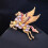 Exquisite Pegasus Brooch Decorated with Shining Crystals-Purple 7