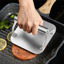 2X Kitchen Stainless Steel Steak Weight/Bacon Press with Handle, Heavy-Weight Grill Press Commercial Grade Burger