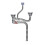 Flexible Kitchen Sink Drain Set Double 110mm Tall Low Cup-B 1