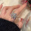 Elegant Snowflake Ring Handmade Zircon-  silver 6