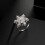Sparkling Snowflake Design Ring with Zircon-  silver 7