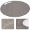 4X Cutting Board Plastic Kitchen Cutting Board Round Baking Board Fruit Vegetable Cutting Board with Handles 31cm 2