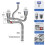 Flexible Kitchen Sink Drain Set Double 110mm Tall Low Cup-B 6