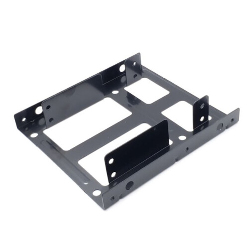 4X Double Layer SSD Metal Frame 2.5 to 3.5 Internal Mounting Computer SSD Hard Drive Dual Desktop Converter Bracket 1
