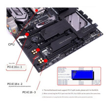2X PCIe 4.0 X16 auf 4 NVMe-Kompatible Erweiterungskarte PCI-E Gen4/3 SlimSAS 8I SFF8654 Grafikkartenadapter
