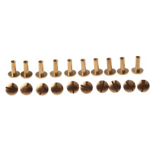 30X Arc Massief Messing Knop Stud Schroef Nagel Schroef Terug Lederen Klinknagel Riem 12 mm