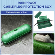 Extension Cable Plug Connection Protective Safety Cover, Waterproof Indoor Outdoor,String Christmas Lights Cover Green